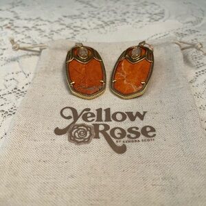 Kendra Scott Yellow Rose Collection Earrings. Never worn.